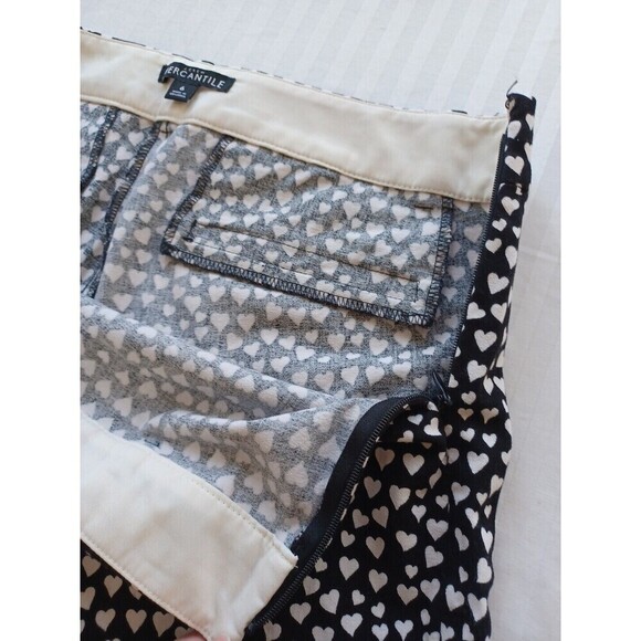 J. Crew Black and White Cropped Heart Pants - Picture 7 of 12